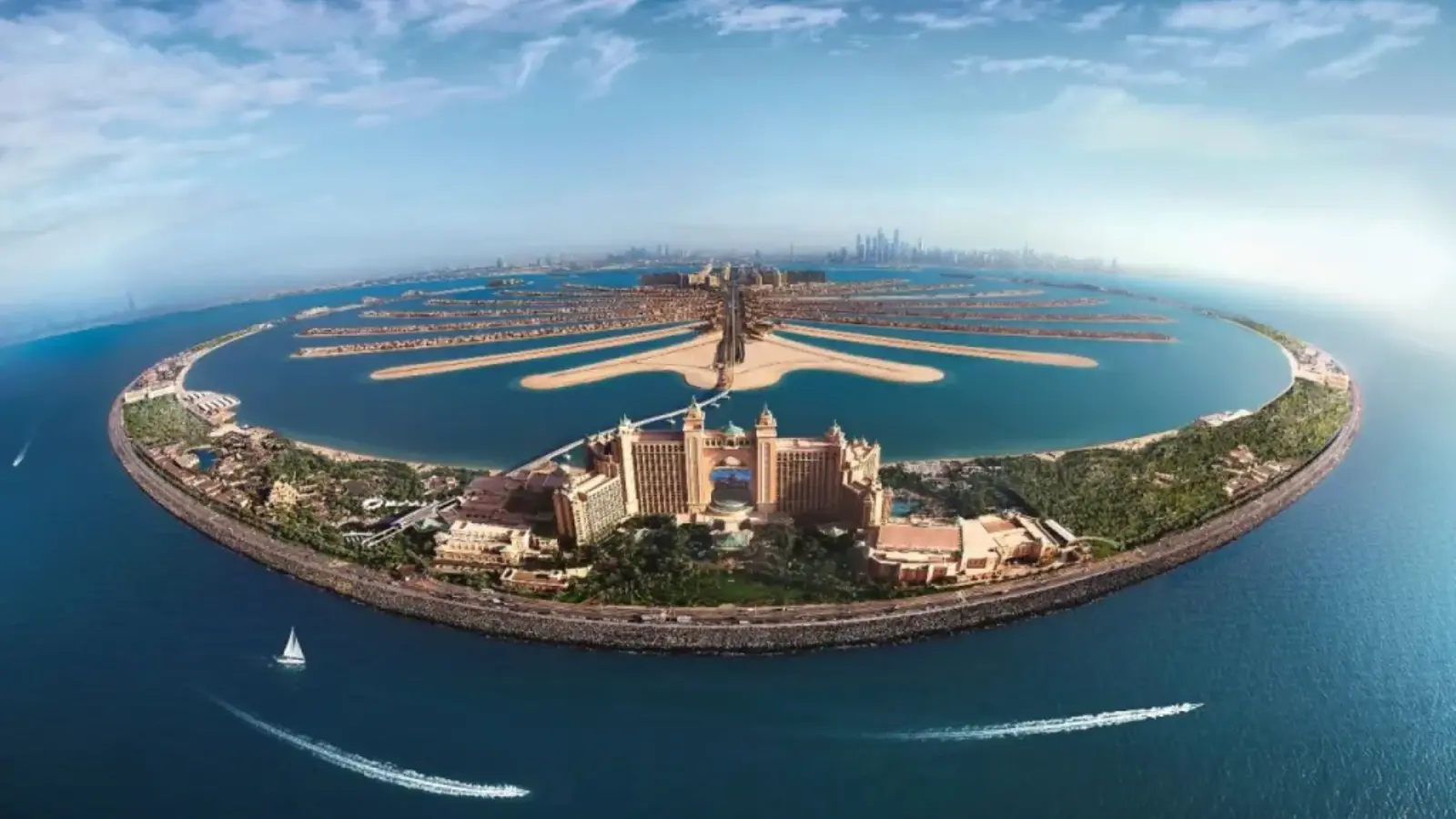 Aerial view of Palm Jumeirah